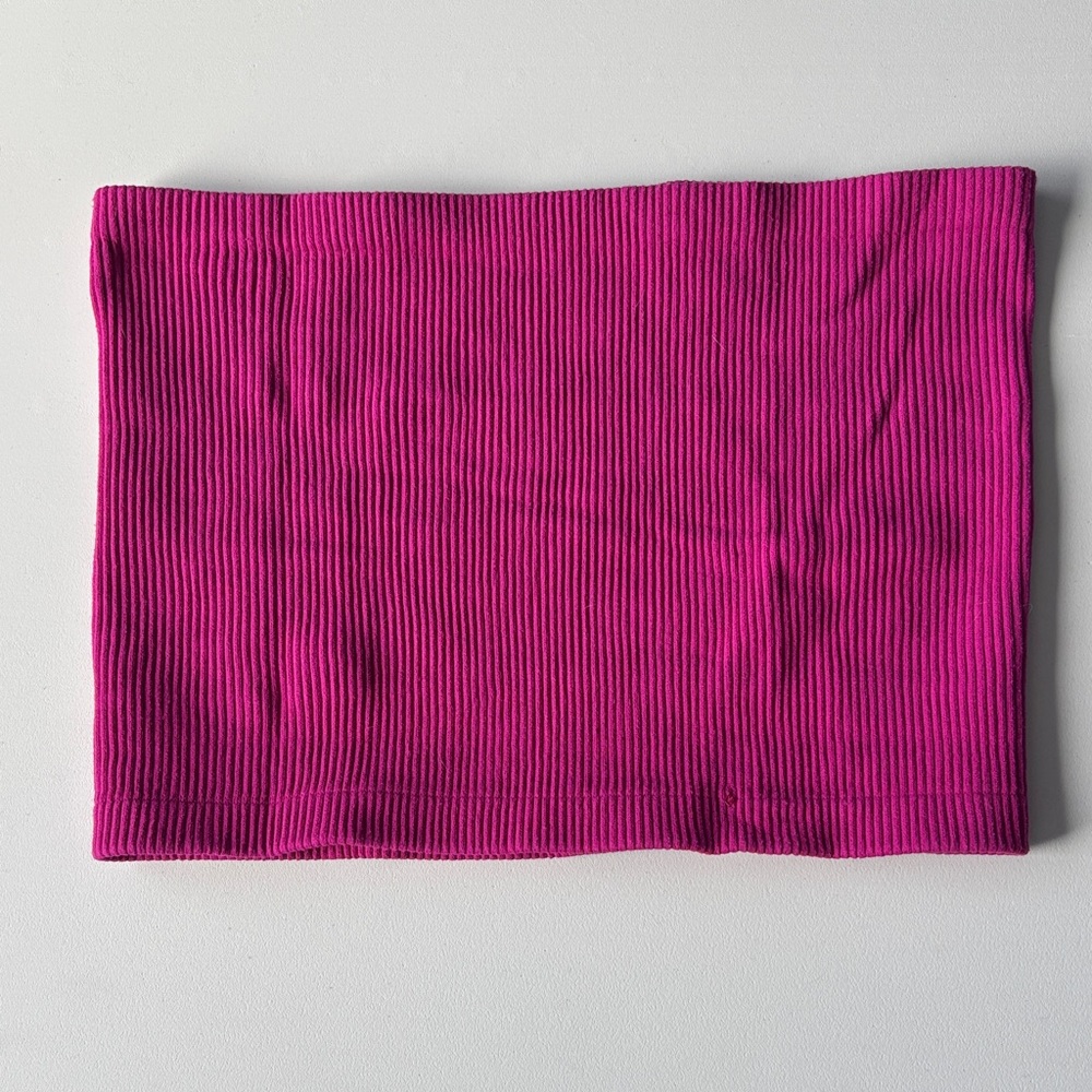 Free People Fuchsia Ribbed Tube Top